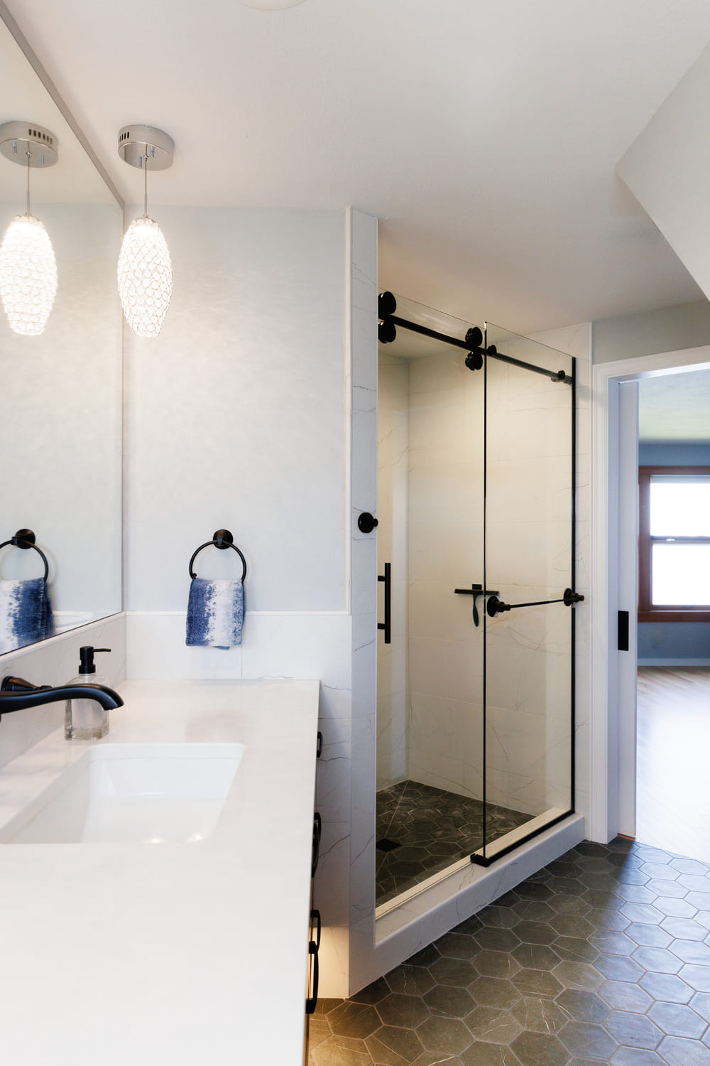 Primary Bathroom Remodel with Glass Shower Doors